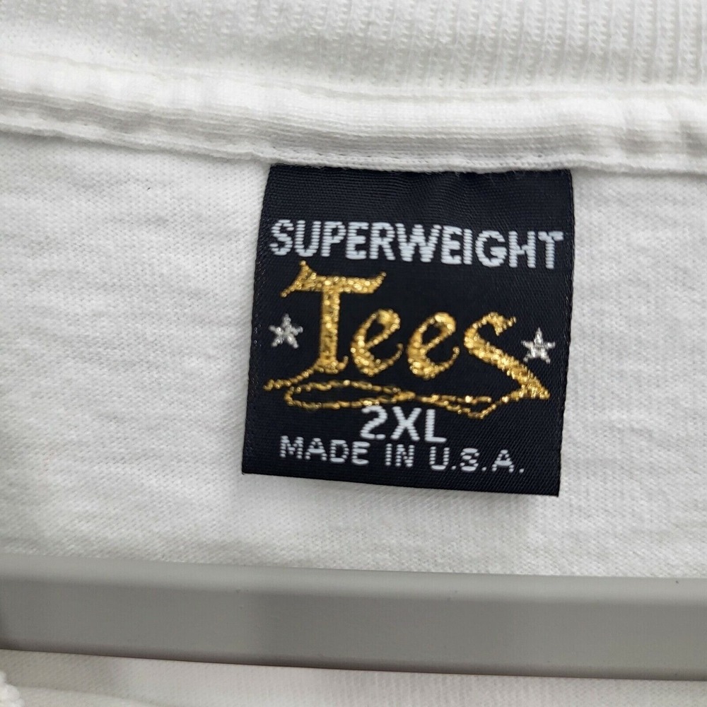 Vintage 90s Sprint Car Mens XXL White Todd Daun Budweiser Superweight Tees U.S.A - Picture 3 of 8